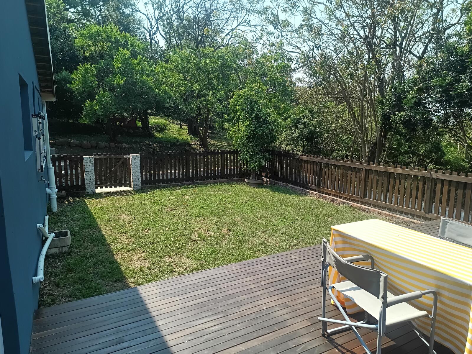 Outlook from the deck over the garden and conservancy